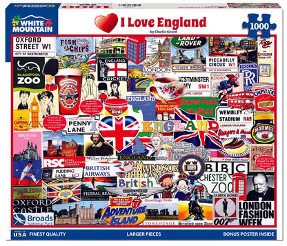 I Love England (1773pz) - 1000 Piece Jigsaw Puzzle
