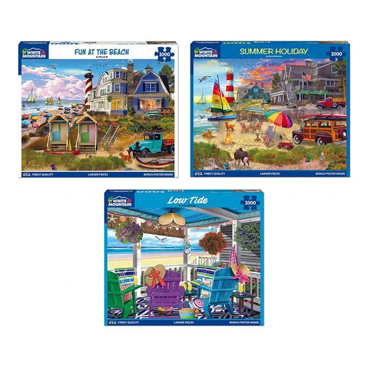 Set of 3: Seaside Retreats Bundle 1000 piece