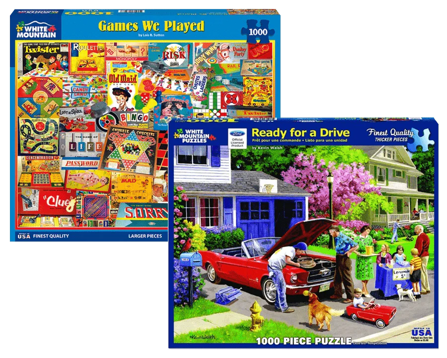 Set of 2: Nostalgic Puzzle Bundle 1000 piece