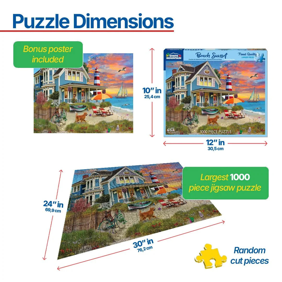 Beach Sunset (1731pz) - 1000 Piece Jigsaw Puzzle