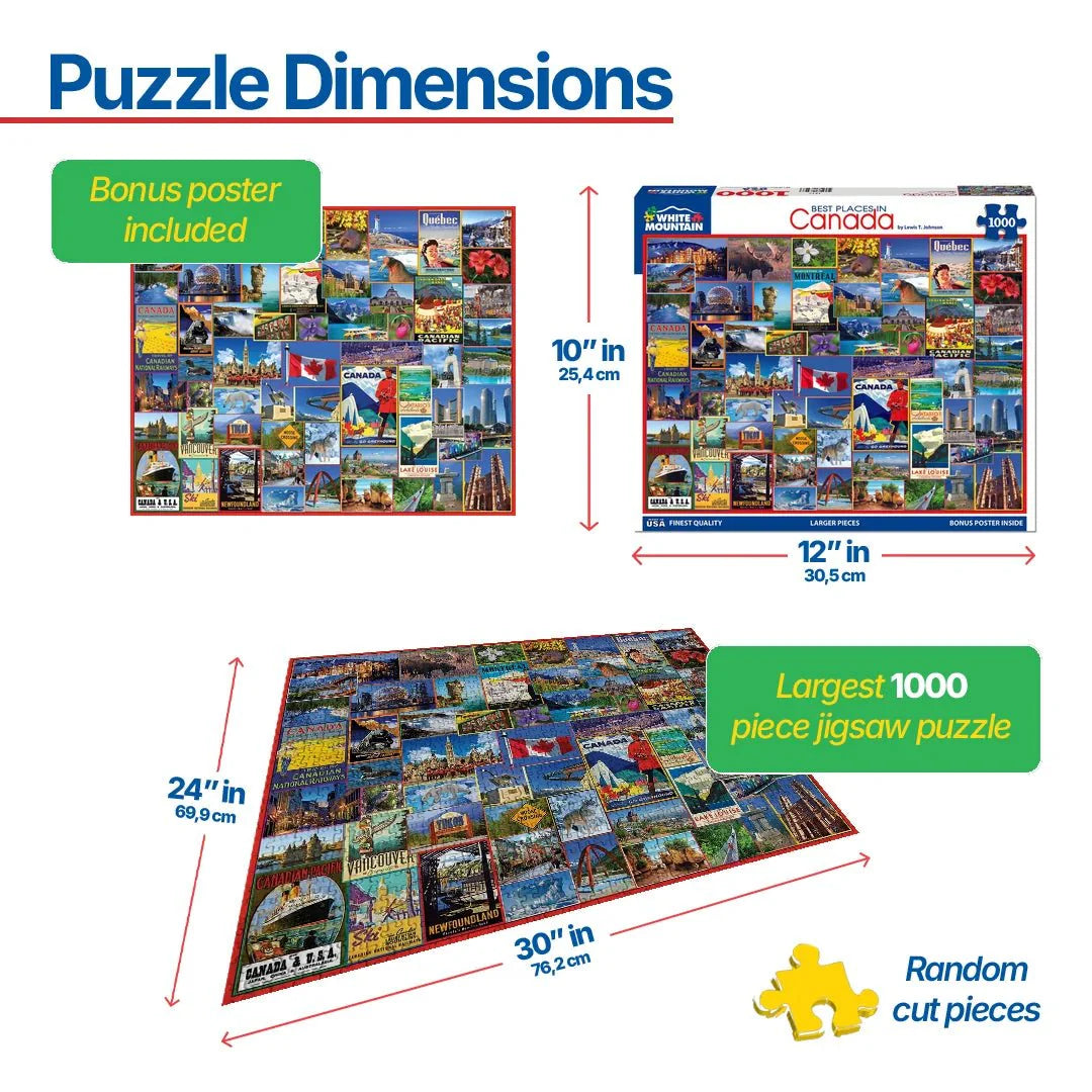 Best Places in Canada (1317pz) - 1000 Piece Jigsaw Puzzle