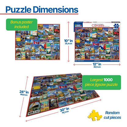 Best Places in Canada (1317pz) - 1000 Piece Jigsaw Puzzle