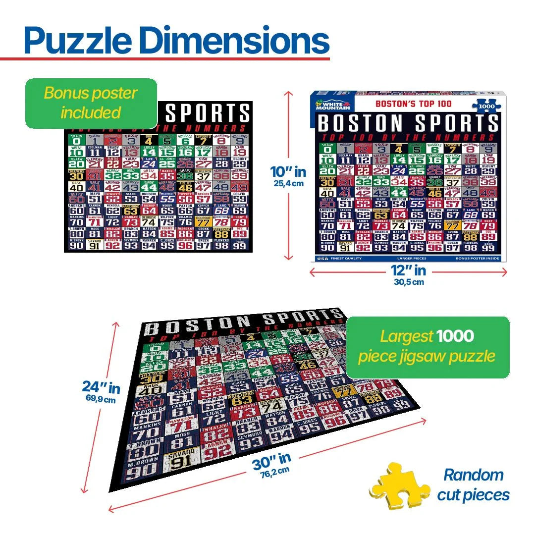 Boston’s Top 100 (1966pz) - 1000 Piece Jigsaw Puzzle