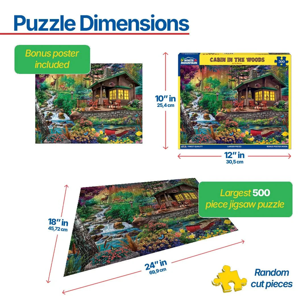 Cabin In The Woods (1809pz) - 500 Piece Jigsaw Puzzle