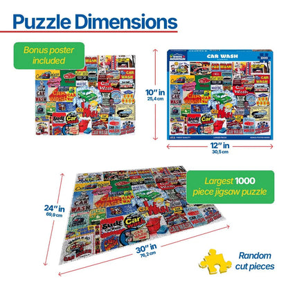 Car Wash (2086pz) - 1000 Piece Jigsaw Puzzle