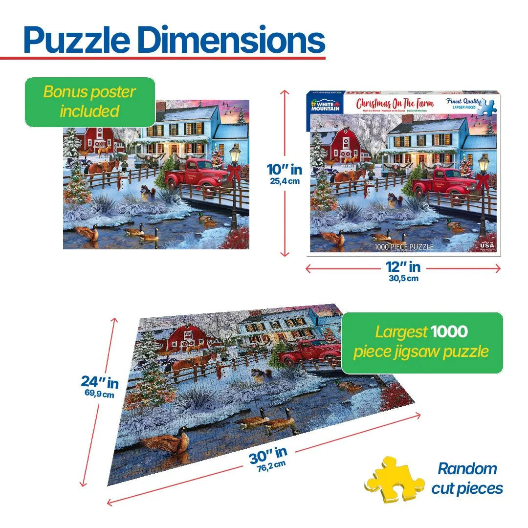Christmas on the Farm (1716pz) - 1000 Piece Jigsaw Puzzle