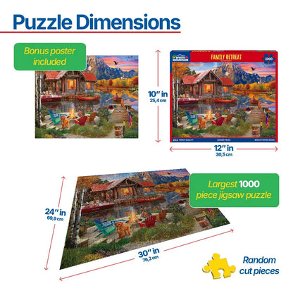 Family Retreat (1855pz) - 1000 Piece Jigsaw Puzzle