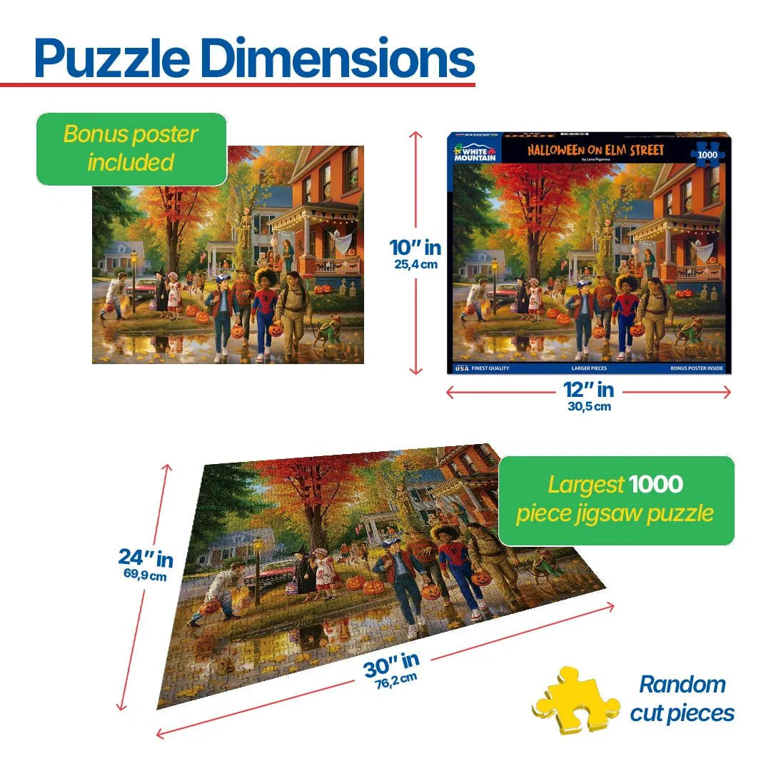 Halloween On Elm Street (2136pz) - 1000 Piece Jigsaw Puzzle