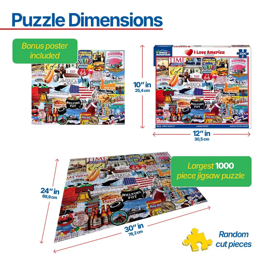 I Love America (1279pz) - 1000 Pieces