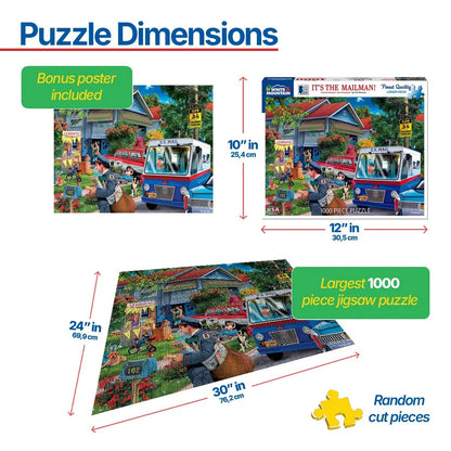 It's the Mailman (1717pz) - 1000 Piece Jigsaw Puzzle