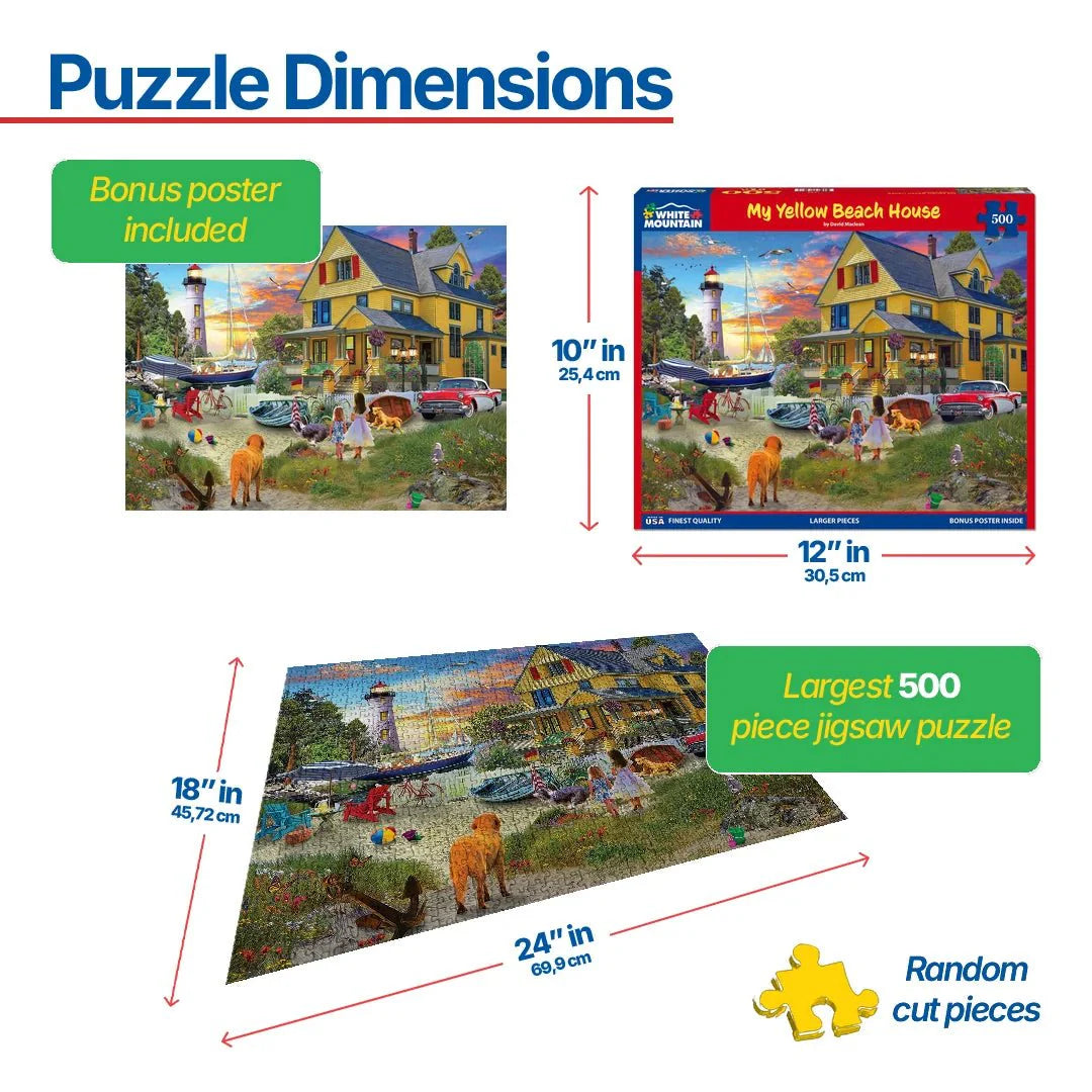My Yellow Beach House (1795pz) - 500 Piece Jigsaw Puzzle