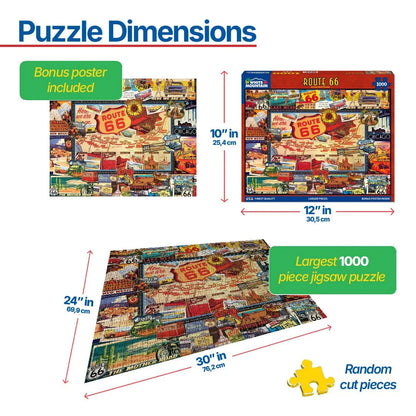 Route 66 (747pz) - 1000 Piece Jigsaw Puzzle