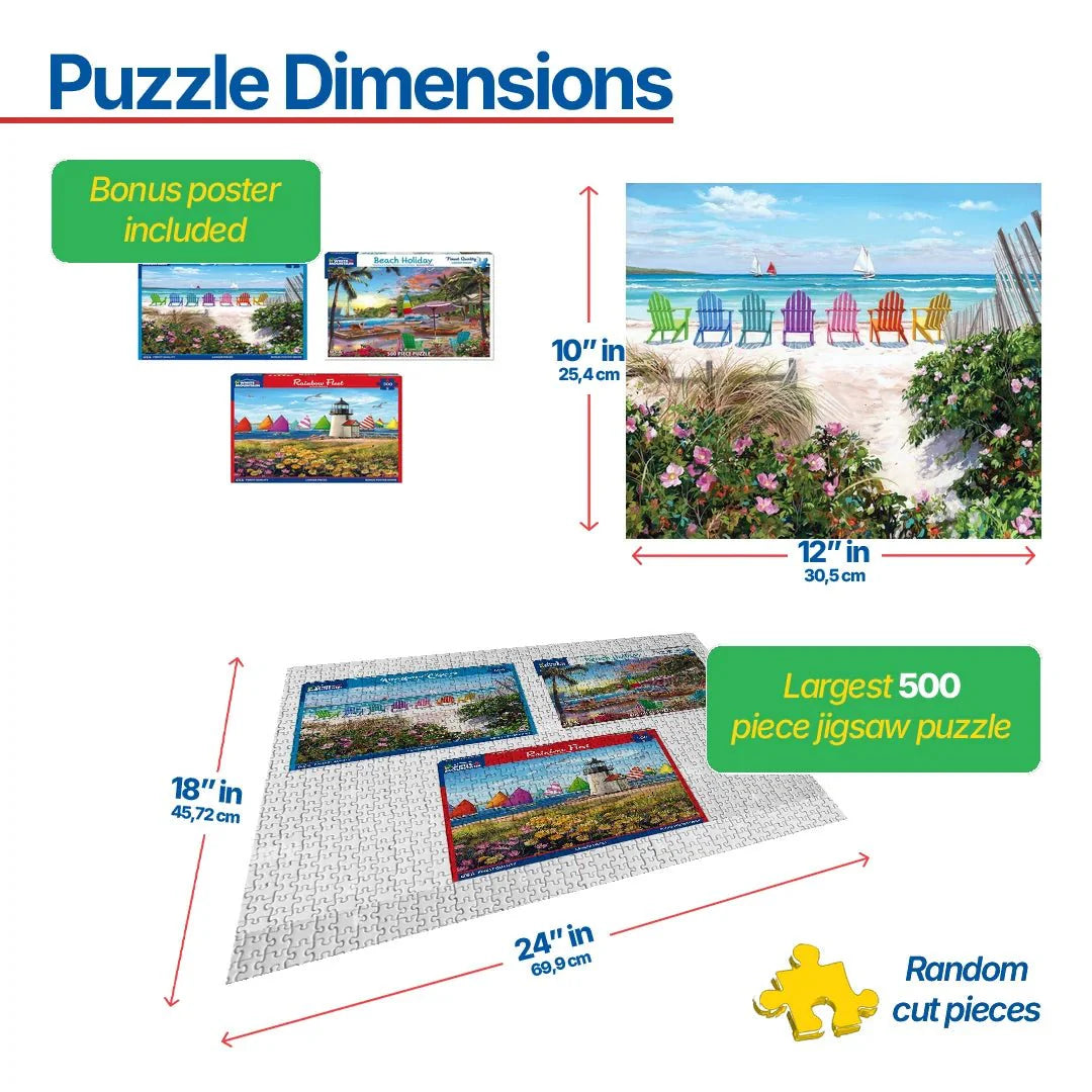 Set of 3: Beach Escape Bundle 500 piece