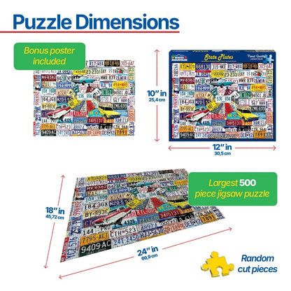 State Plates (1259pz) - 500 Pieces