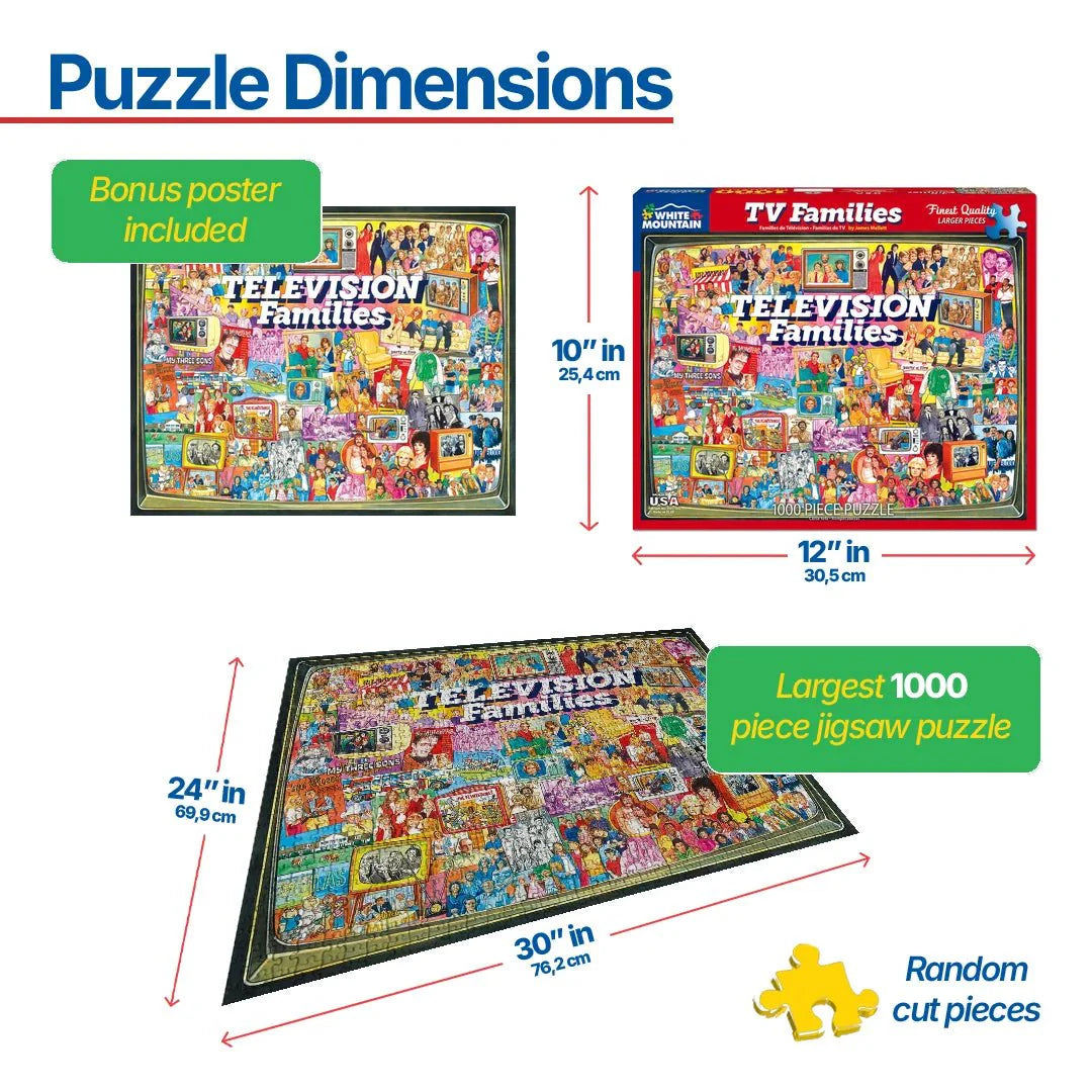 TV Families (1124pz) - 1000 Piece Jigsaw Puzzle