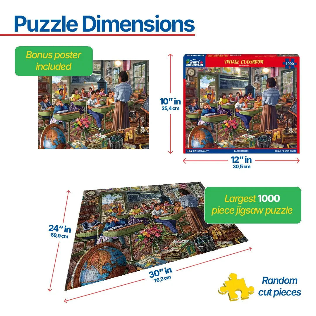 Vintage Classroom (1978pz) - 1000 Piece Jigsaw Puzzle
